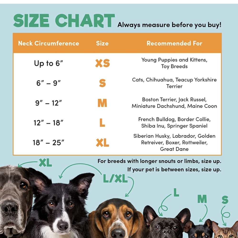🔥4/$15 BENCMATE INFLATABLE RECOVERY DOG COLLAR PROTECTIVE CONE M - L - XL - Picture 5 of 10